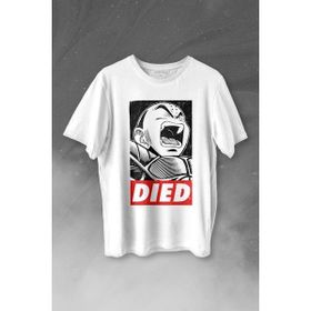 Kendim Seçtim T01S3851 Dragon Ball Krillin Anime Dizi Urban Baskılı Beyaz Unisex T-shirt