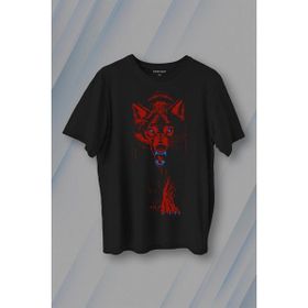 Kendim Seçtim T01S4147 Bozkurt Kurt Kafası Wolf Bordo Mavi Trabzon Baskılı Siyah Unisex T-shirt