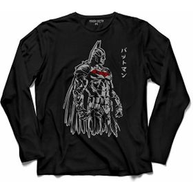 Kendim Seçtim T04S1955-001 Siyah Batman Inc Dark Knıght Kara Şovalye Betmen 2 Uzun Kollu Erkek T-shirt