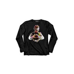 Kendim Seçtim T04S1956 Batman Kara Şovalye Joker My Heart Betmen Uzun Kollu Siyah Erkek T-shirt