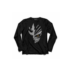 Kendim Seçtim T04S1993 Bleach Hollow Ichıgo Mask Uzun Kollu Siyah Erkek T-shirt