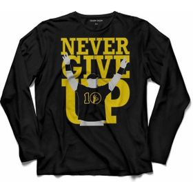Kendim Seçtim T04S3484 John Cena Never Gıve Up Wwe Amerikan Güreşi Uzun Kollu Siyah Erekk T-shirt