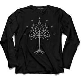 Kendim Seçtim The Lord Of The Rıngs Trılogy Tree Of Gondor Uzun Kollu Siyah Erkek T-shirt