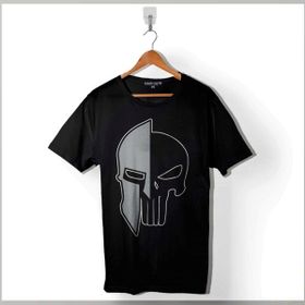 Kendim Seçtim The Punisher 300 Spartan Mask Cezalandırıcı Baskılı Siyah Unisex T-Shirt
