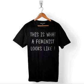 Kendim Seçtim This Is What A Feminist Looks Loke Güçlü Kadın Baskılı Siyah Unisex T-Shirt
