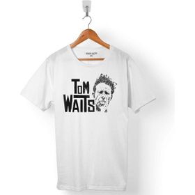Kendim Seçtim Tom Waits For No One Silüet Beyaz Erkek Tişört