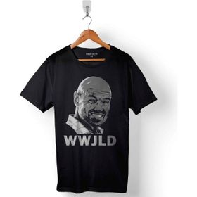 Kendim Seçtim WWJLD What Would John Locke Do Lost Dizisi Baskılı Siyah Unisex T-Shirt