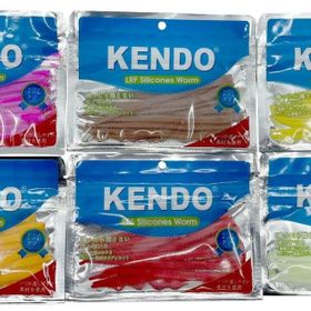 Kendo 10 cm LRF Silicones Worm Kokulu 10 Adet Yellow Yem