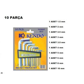 Kendo 100 mm 10 Parça Alyan Seti