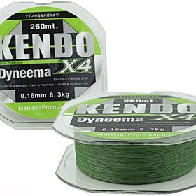 Kendo 250 mt Green 0,12 mm Dynema 4 Örgü