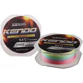 Kendo Dynema 8x8 Kat Pe Örgü 250 mt Renkli Olta Misinası