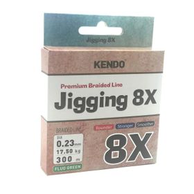 Kendo Fluo Green 0,28 mm Jigging 8X Flash 300 mt Örgü İp