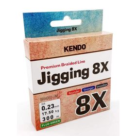 Kendo Fluo Green 0,28 mm Jigging 8X Flash 300 mt Örgü İp