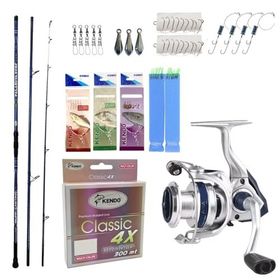 Kendo Palamita Surf 420 CM 200 GR 3 Parça Olta Kamışı+Okuma Aria 8000A Olta Makinesi