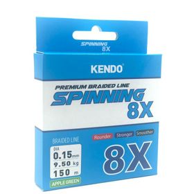 Kendo Spinning 8X Fighting 150 m 0.13 mm Elma Yeşili Örgü İp Misina
