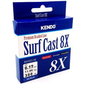 Kendo Surf Cast 8X Fıghtıng Mavi 300 mt Örgü İp