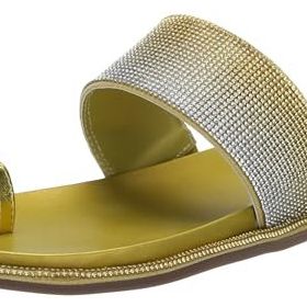 Kenneth Cole Reaction Adaçayı Limon Metalik Düz Kadın Sandalet