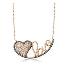 KENPAZAR 925 Ayar Kalpli Love Kadın Gümüş Kolye