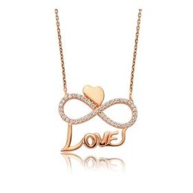 KENPAZAR 925 Ayar Kalpli Sonsuzluk Love Kadın Gümüş Kolye