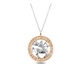 KENPAZAR 925 Ayar Rose Yay Burcu Kadın Gümüş Kolye