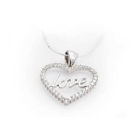 KENPAZAR 925 Ayar Taşlı Love Kadın Gümüş Kolye