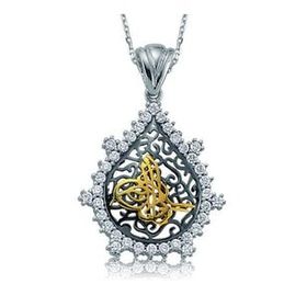 KENPAZAR 925 Ayar Taşlı Tuğra Kadın Gümüş Kolye