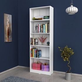 Kenyap 805395 Beyaz Beş Raflı Kitaplık