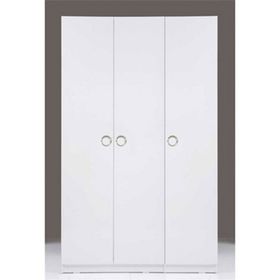 KENYAP Plus Stella 812478 3 Kapılı Parlak Beyaz Gardırop
