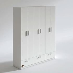 Kenzlife Açelya 6 Kapılı 3 Çekmeceli 150 cm Beyaz Gardrop