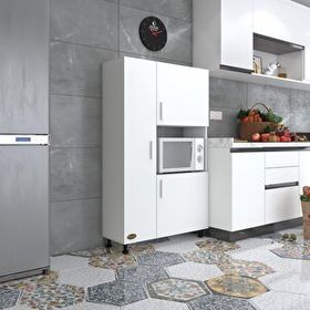 Kenzlife Alpkuntsağ Beyaz 148x90x30 Ayaklı Mikroalga Midi Fırın Mutfak Mini Fırın Dolabı