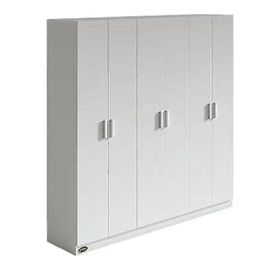 Kenzlife Anemon 6 Kapaklı Kapılı 180x180x47 CM Beyaz Gardrop