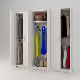 Kenzlife Anemon 6 Kapaklı Kapılı 180x180x47 cm Gardrop