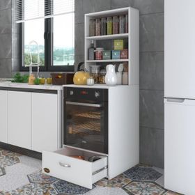 Kenzlife Aybirgen Beyaz 165x60x56 Mutfak Dolabı