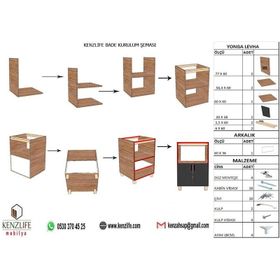 Kenzlife Bade Gri 85x60x57 cm Mutfak Dolabı
