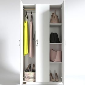 Kenzlife Ballıbaba 3 Kapılı 180x120x52 CM Beyaz Xlarge Gardrop
