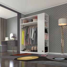 Kenzlife Bayram 180x150X40 CM Beyaz Gardrop
