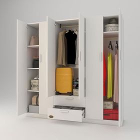 Kenzlife Begonvil 6 Kapılı Çekmeceli 180 cm Gardrop