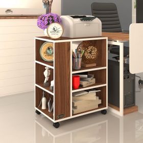 Kenzlife Berubetto076 76x60x40 cm Ceviz Tekerlekli Ofis Yazıcı Masası