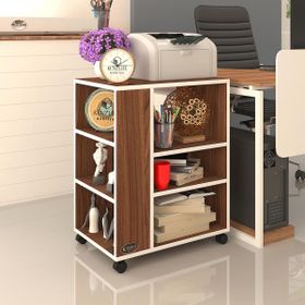 Kenzlife Berubetto076 76x60x40 cm Ceviz Tekerlekli Ofis Yazıcı Masası