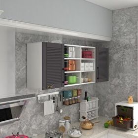 Kenzlife Biber 60 Gri Mod 2 60x160x32 Mebran Kapak Suntalam Gövde Hazır Mutfak Dolabı