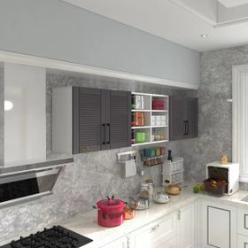 Kenzlife Bulgur 90 Gri Mod 2 90x240x32 Mebran Kapak Suntalam Gövde Hazır Mutfak Dolabı