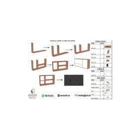 Kenzlife Canna Ceviz 60x120x32 cm Mutfak ve Banyo Dolabı