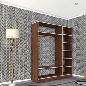 Kenzlife Dursun 180x150x40 CM Ceviz Gardrop