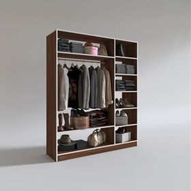 Kenzlife Dursun 180x150x40 CM Ceviz Gardrop