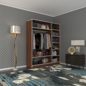 Kenzlife Dursun 180x150x40 CM Ceviz Gardrop