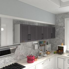 Kenzlife Elma 60 Gri Mod 2 60x240x32 Mebran Kapak Suntalam Gövde Hazır Mutfak Dolabı