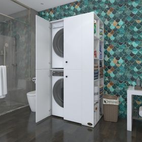Kenzlife Fedyenka Beyaz 180x90x60 cm Çamaşır-Kurutma Makinesi Dolabı
