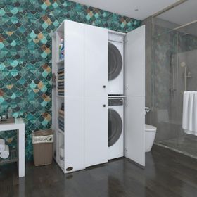 Kenzlife Fedyenka Beyaz 180x90x60 cm Çamaşır-Kurutma Makinesi Dolabı