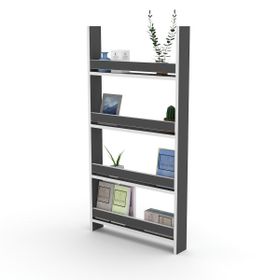 Kenzlife Fernur 120*060*10 Gri Duvar Rafı Kitaplık