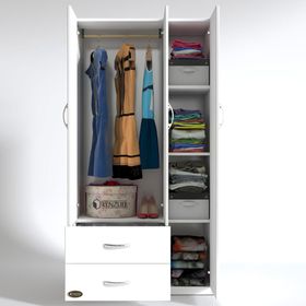 Kenzlife Fesleğen 3 Kapılı 2 Çekmeceli Fesleğen 180x120x52 cm Gardrop